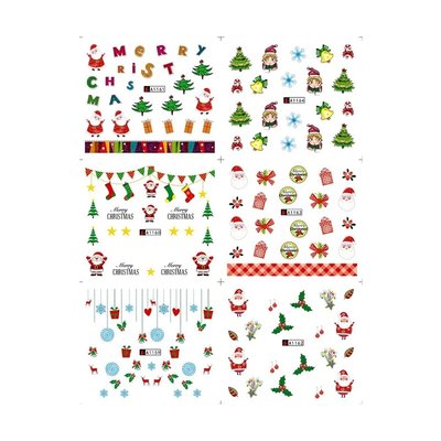 Set de Stickers Ongles Noël 02 (12 feuilles)