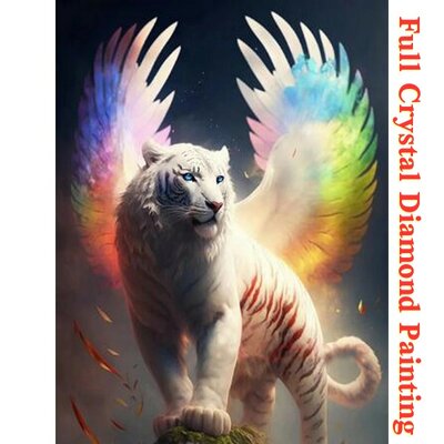 Crystal Diamond Painting Tigre coloré 05 (taille au choix)