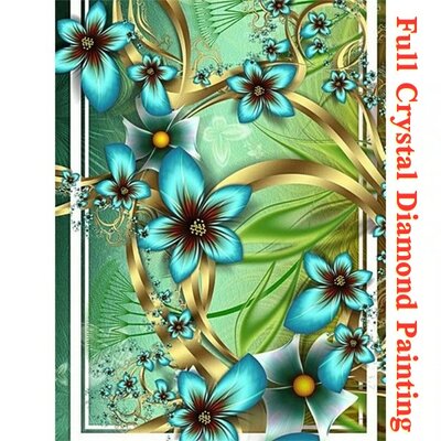 Crystal Diamond Painting Fleur peinture (taille de votre choix)