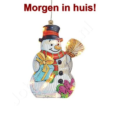 Lampe de Noël à suspendre Diamond Painting (Bonhomme de neige)