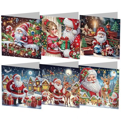 Diamond Painting Cartes de Noël Set 15 (6 pièces)