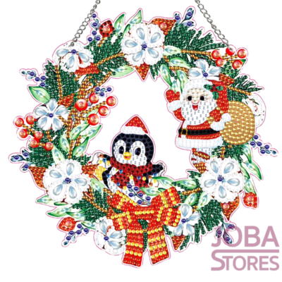 Diamond Painting Couronne de Noël 018