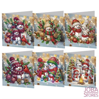 Diamond Painting Cartes de Noël Set 29 - Bonhomme de Neige